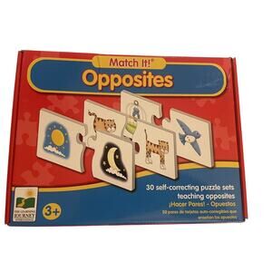 The Learning Journey Match It! Opposites - 30 Self Correcting Puzzle Sets - 3+